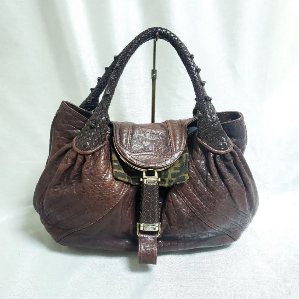 fendi spy in brown. i included pictures of celebs with various spy bags 🩷🩷